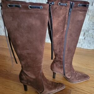 Brown Suede Bella Coach Boots